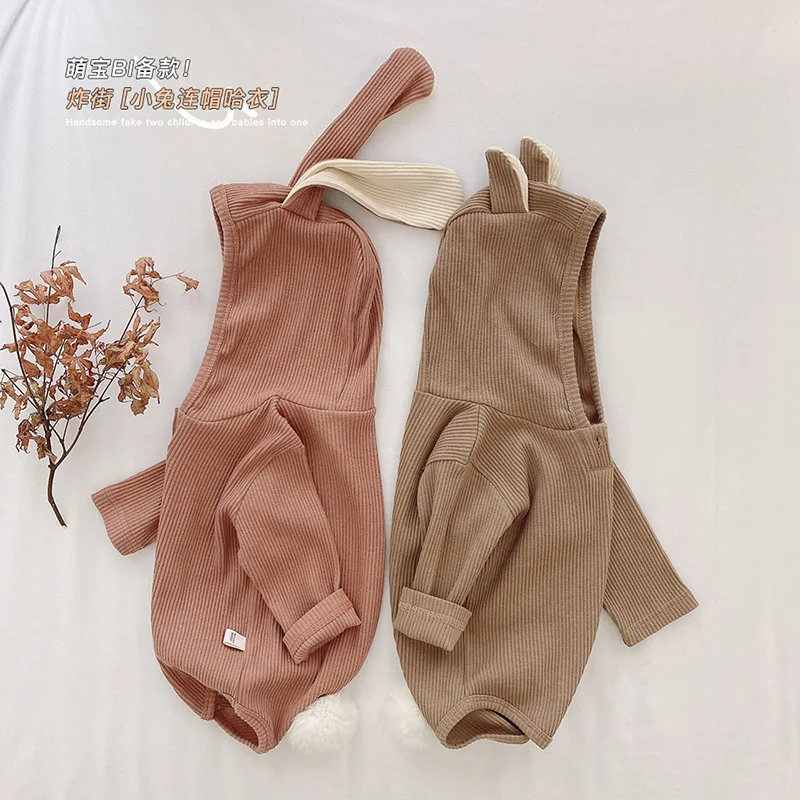 INS baby clothing spring and autumn cute rabbit ears long sleeve baby climbing clothes even hariyi children's clothing