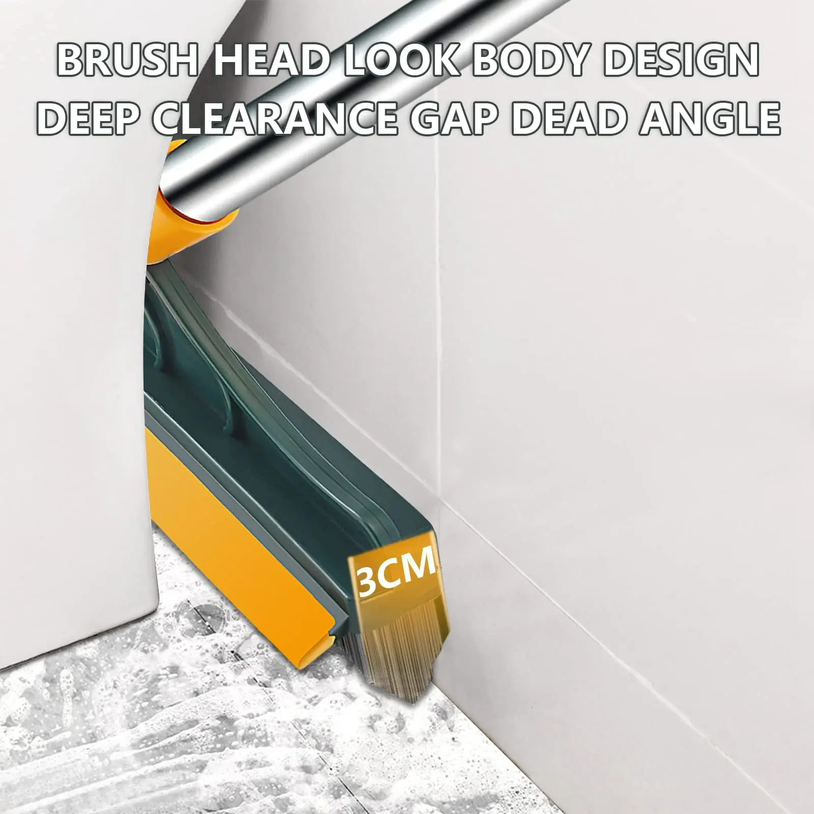 Floor Scrub Squeegee Brush 3 In 1 Cleaning Brushes Household Cleaning Sustainable 3 In1 Long