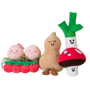 Creative Vegetables Family Party  Plush Pillows Funny Garlic Green Onion Peach Stuffed Toys