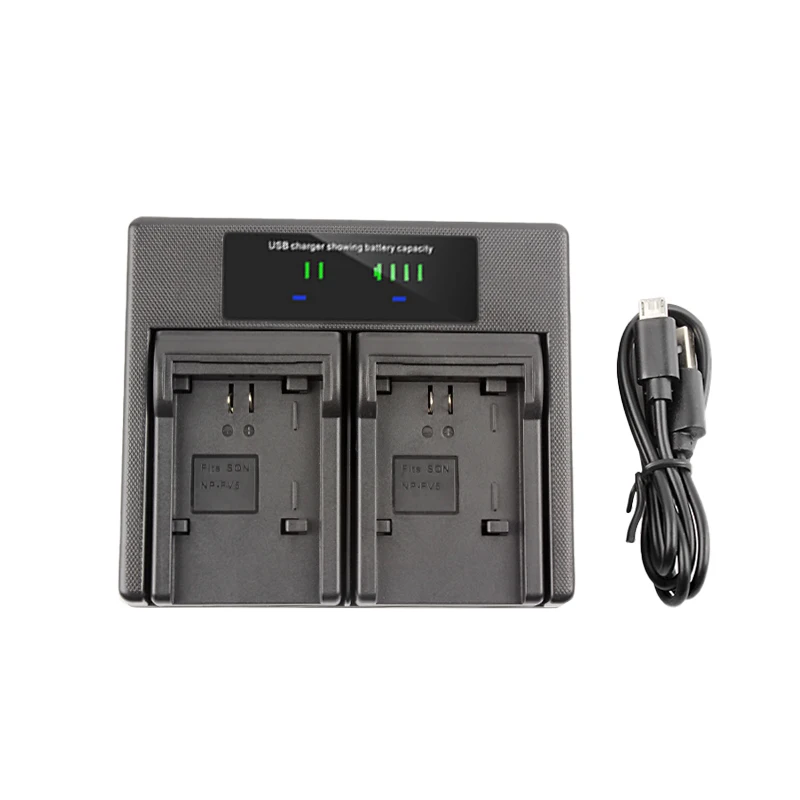 RingTeam NP-FV5 Dual Charger with LCD Light NP-FV5 Battery Charger for Sony HD-900 HD-560S Cameras