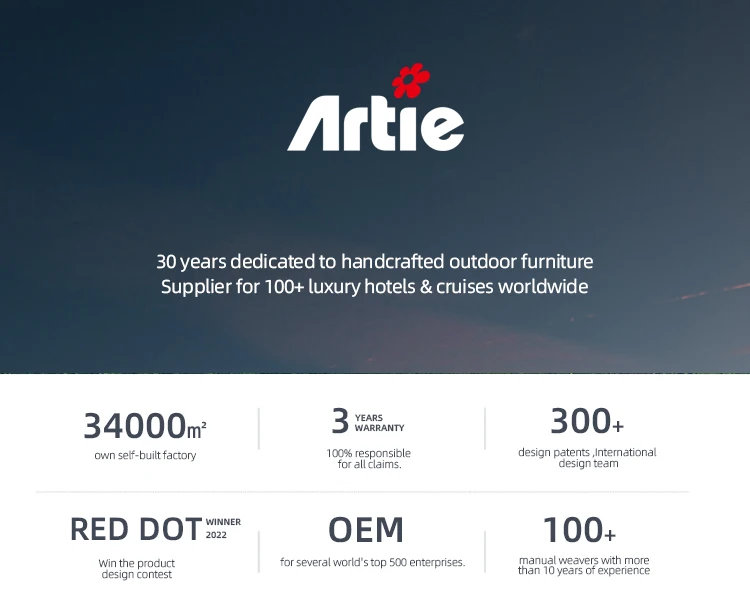 Artie High End Outdoor Furniture Patio Garden Sofa Waterproof Round