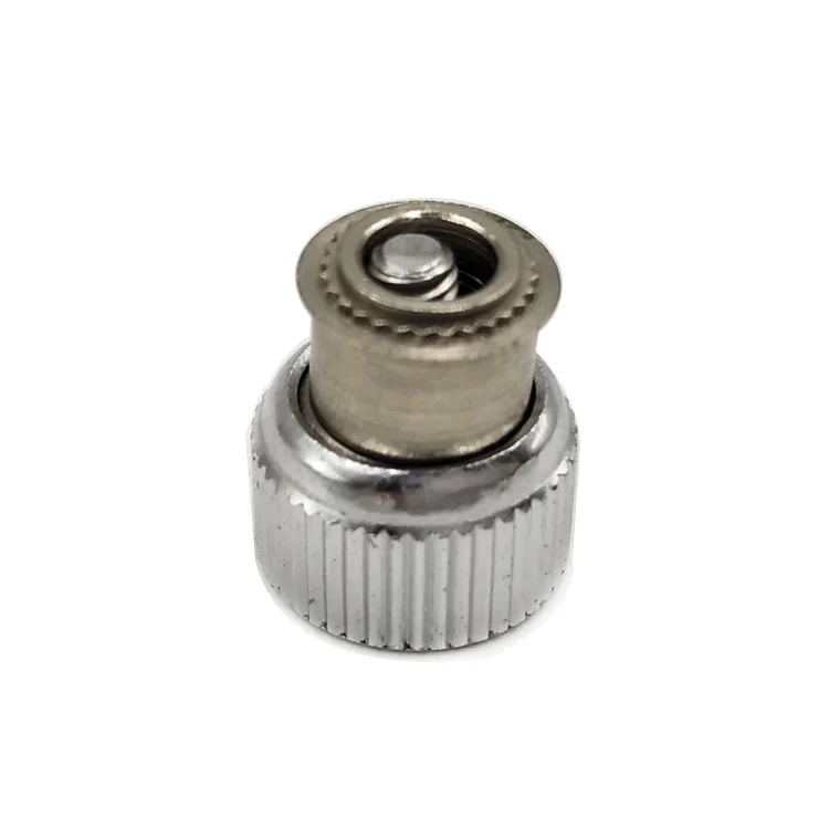 M3M4M6M8,#8-32 Stainless steel Flare-mounted Aluminium Knurling Knob Spring Loaded Screw Black Metal Cap Captive Fasteners