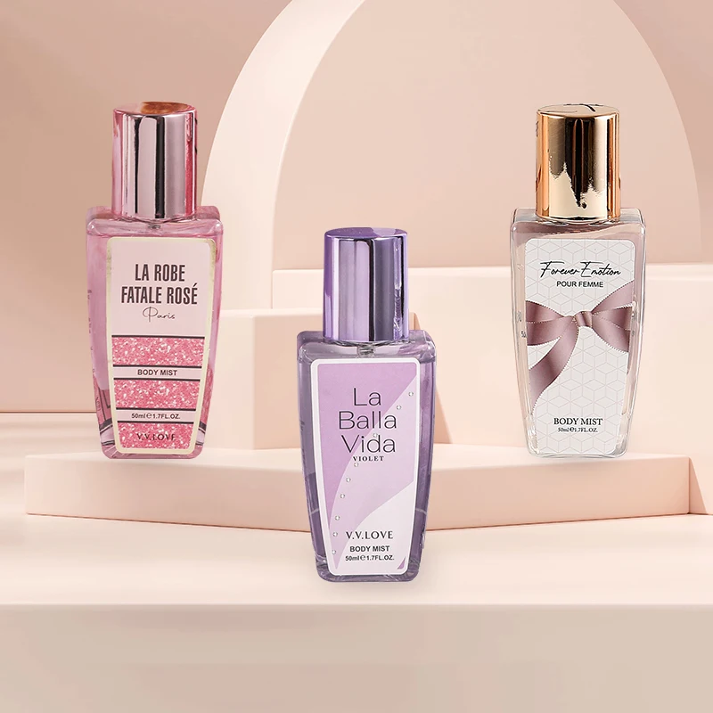 Band 50ML Body Lotion+body Mist+EAU DE Parfum+shower Gel La Balla  Vida VIOLET Fragrance for Women Pcs Perfume Set