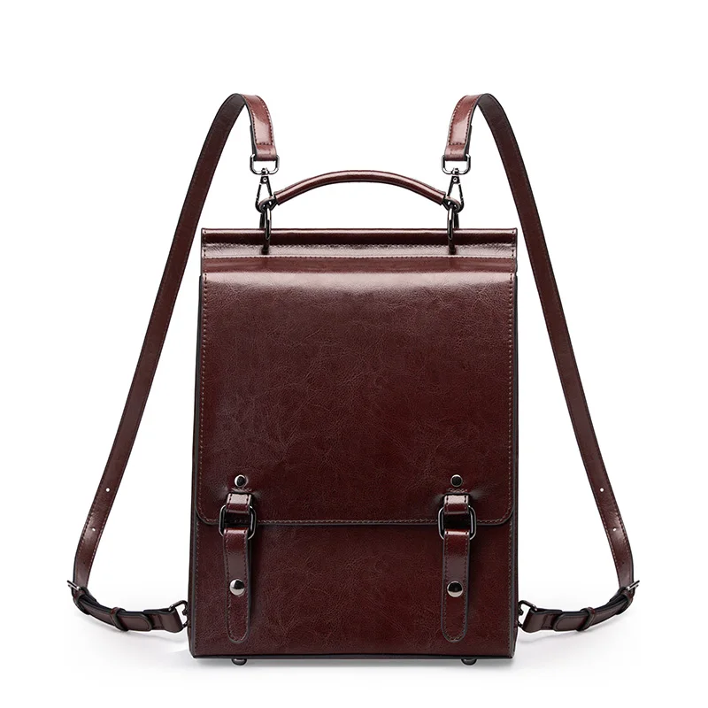 Leather for Female Backpack for Women Leather Backpacks England British Style Design Hot Sale High Quality Wholesale School Bag