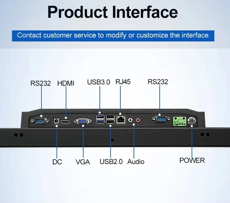 Embedded Industrial Touch Panel PC with J1900 / I3 / I5 / I7 CPU, Fanless Waterproof Linux VGA All-in-One Tablet PC