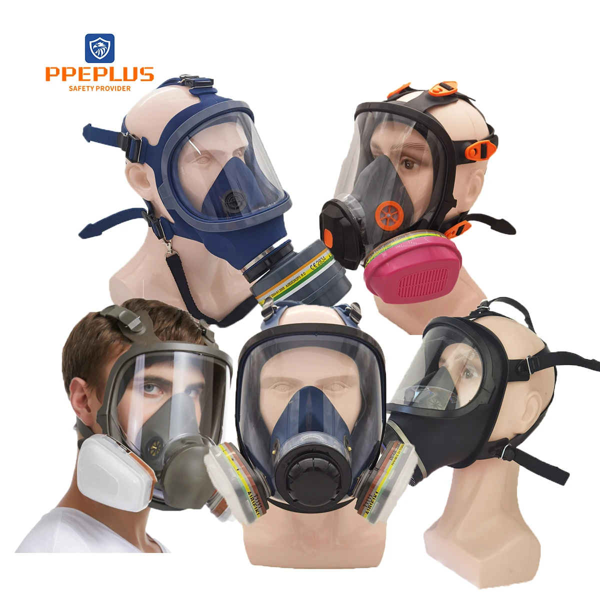 Respiratore A Pieno Facciale Con Maschera Antigas, Filtro - Foto 4