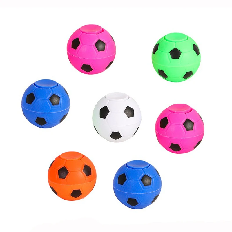Factory Sell 50MM Football Spinner Vending Capsule Toys Plastic Soccer Fidget Spinner Football Hand Spinner for Kids Toys