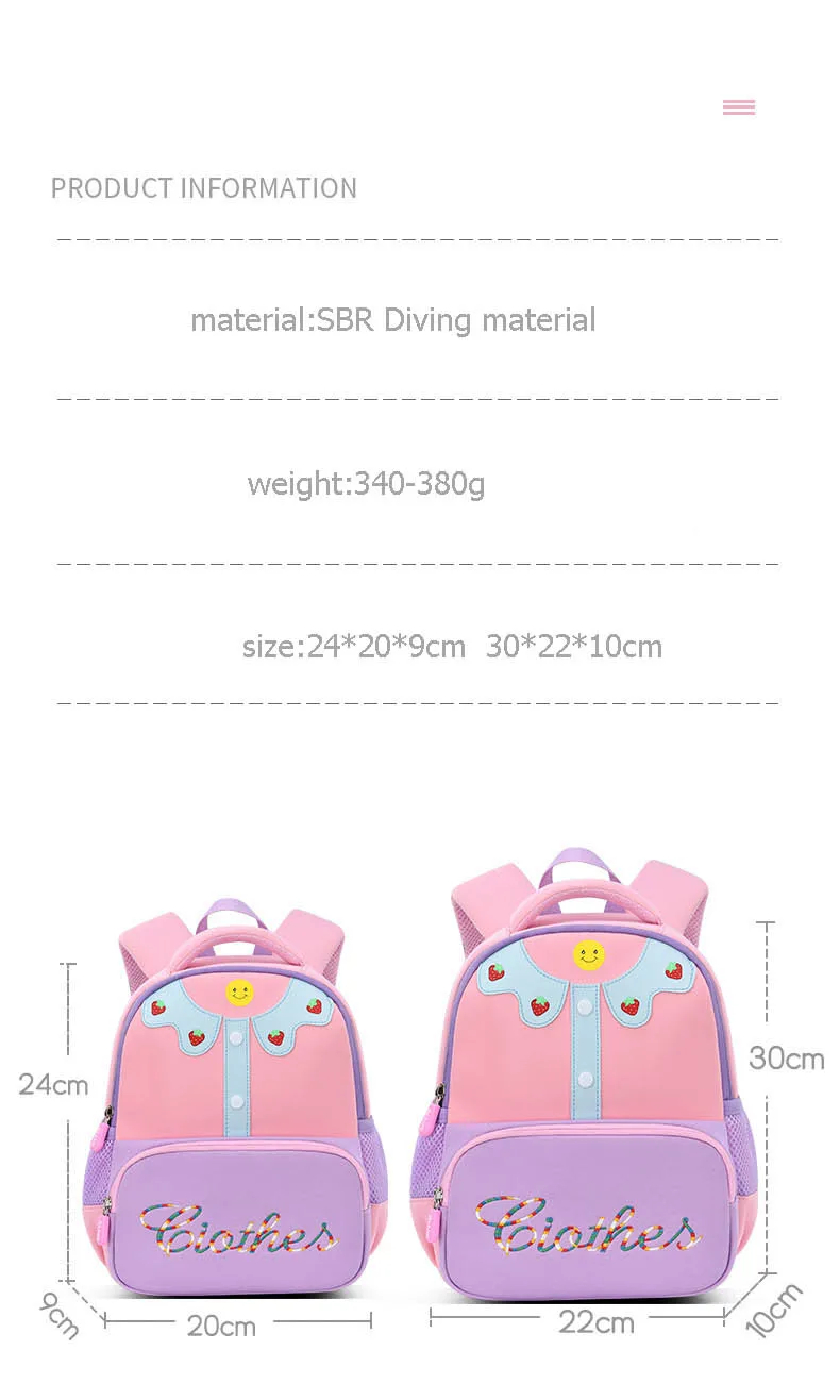 Cross-border new clothes smiling face children's school bag ultra-lightweight ridge protection load relief kindergarten bag