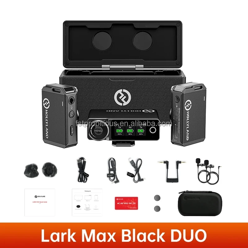 Hollyland Lark Max ワイヤレスマイクバンドル（3.5mm外部クリップ