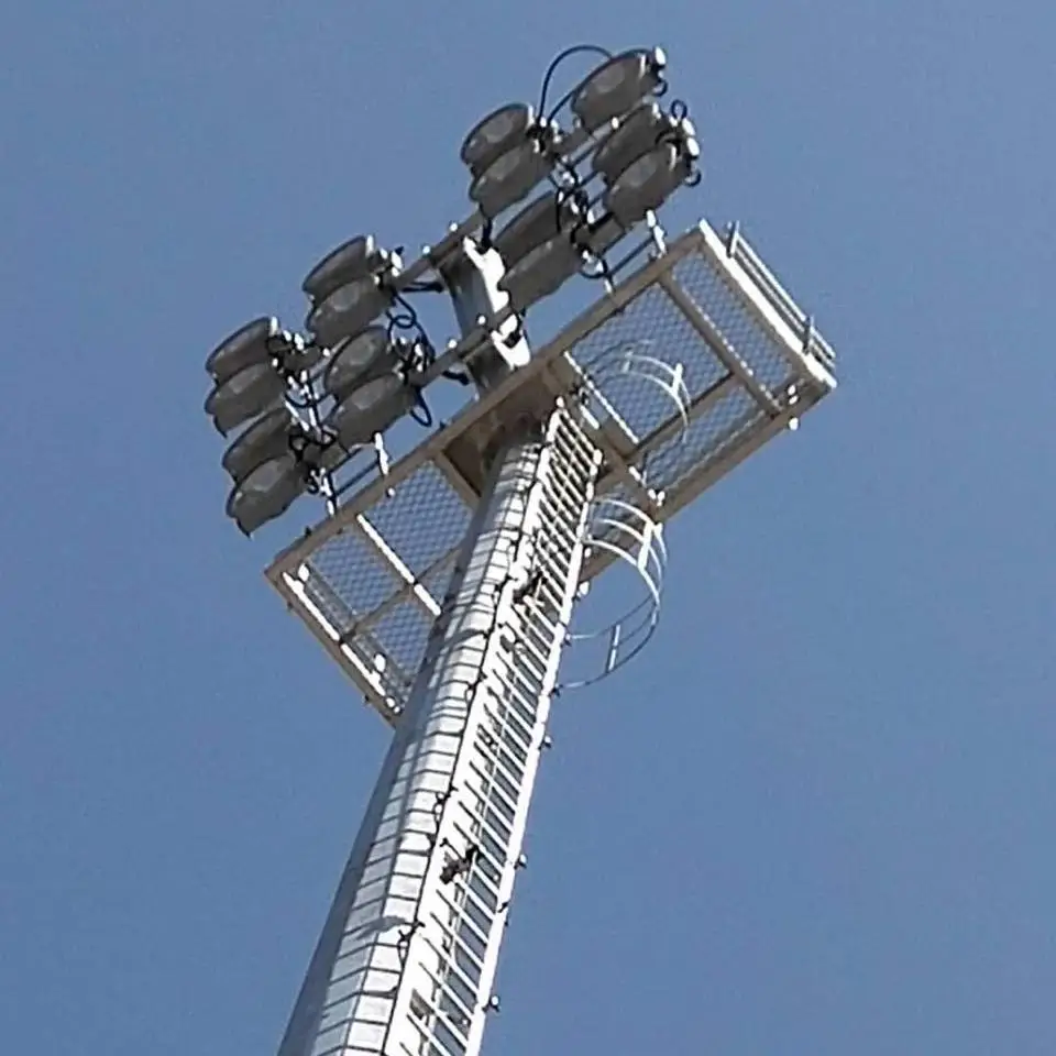 30米高桅杆灯杆高杆灯,带梯子和平台用于足球场机场广场公路 - buy