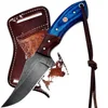 Carbon Steel & Blue , Rosewood