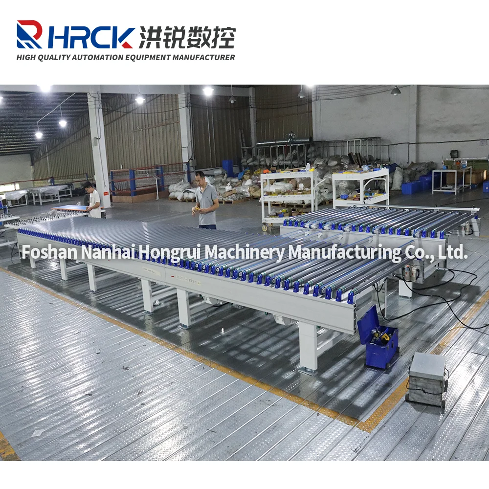 Furniture factory automation edge banding machine line rollers return