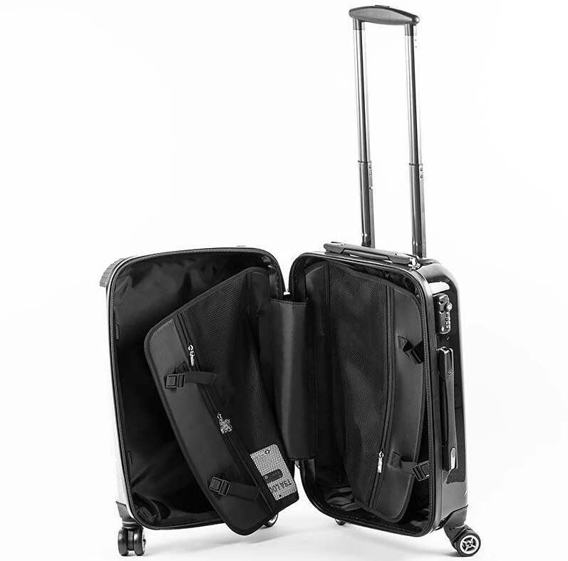Customized Design Big Brand Design Polycarbonate PC ABS Travel Trolley Luggage