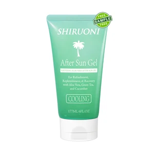 OEM After Sun Gel Refreshment Replenishment Recovery Cooling Calm Sun Burnt Body Gel Aloe Vera Green Tea Cucumber After Sun Gel