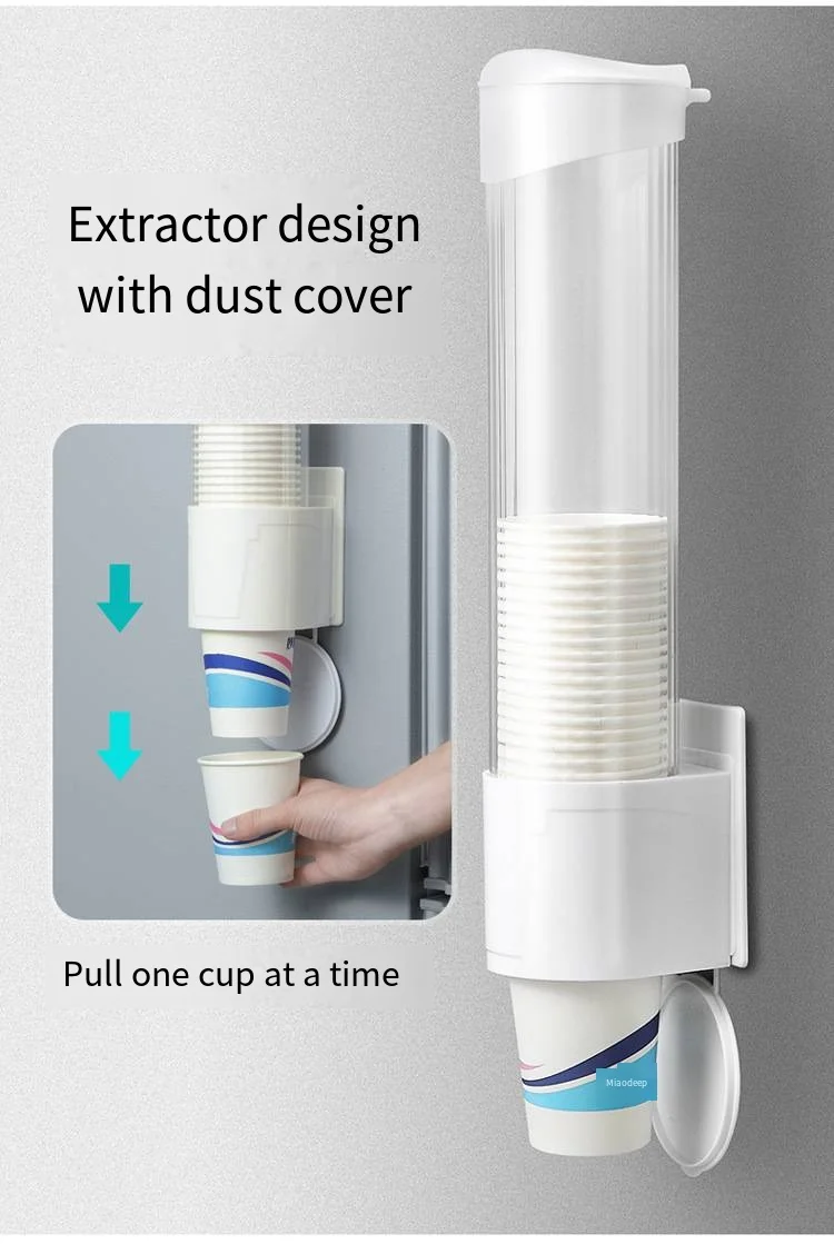 Household disposable cup holder punch-free wall-mounted cup holder Convenient dust-proof automatic cup extractor manufacture