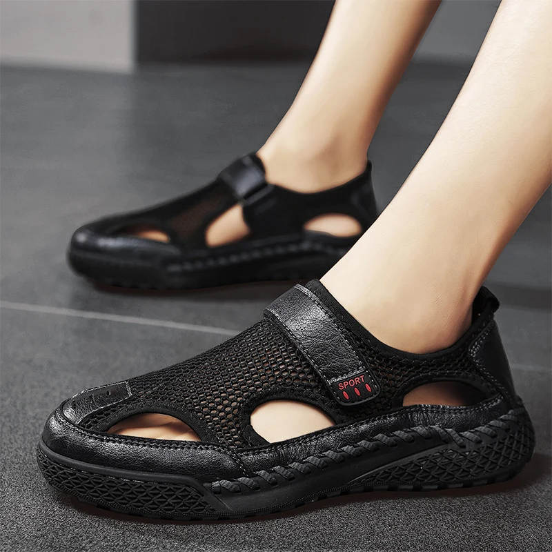 Durable Anti Slippery Mesh Breathable Comfortable Summer Sandals Shoes for Men