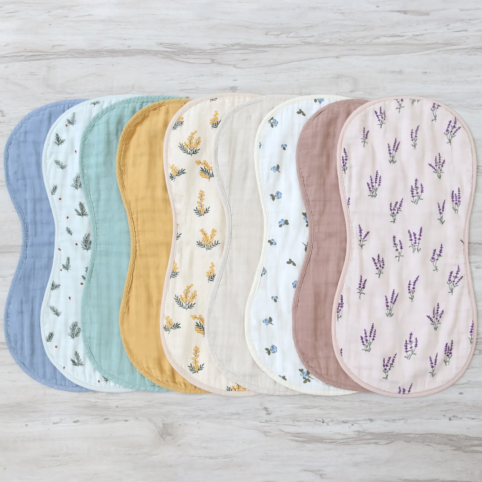 New Design Wholesale 4 Layers Newborn Drool Bib Cloth 100% Organic Cotton Baby Muslin Burp Cloth For Infants supplier