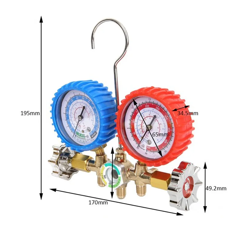 HOT Air Condition Manifold Gauge For R22/R410A/R134A/R404A High & Low - View #9