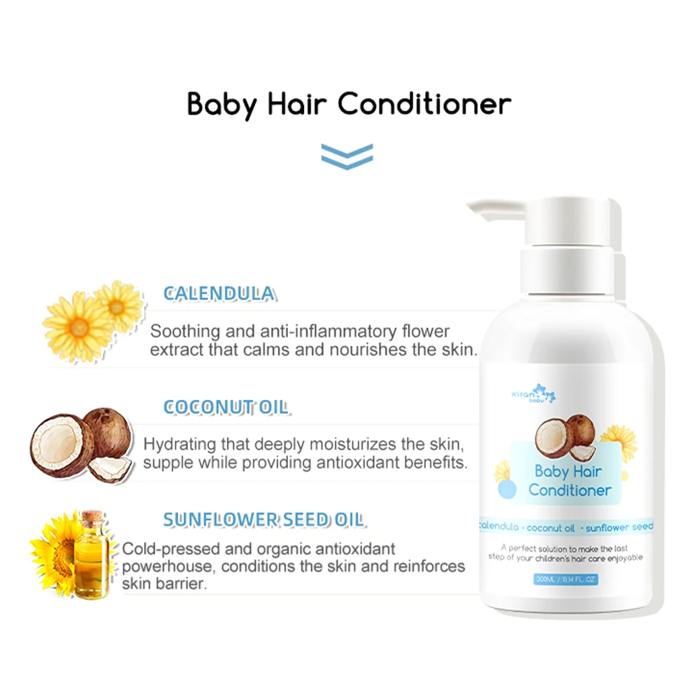 Private Label Xiran Baby Hair & Skin Products Cruelty Free Sensitive