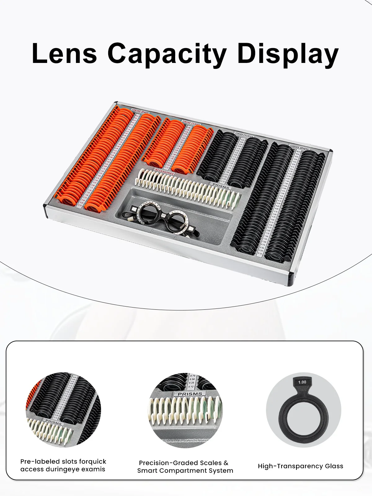 Eye Sight Examination Instrument Optical Optometry Test Box Equipment SL-266B Trial Lens Set