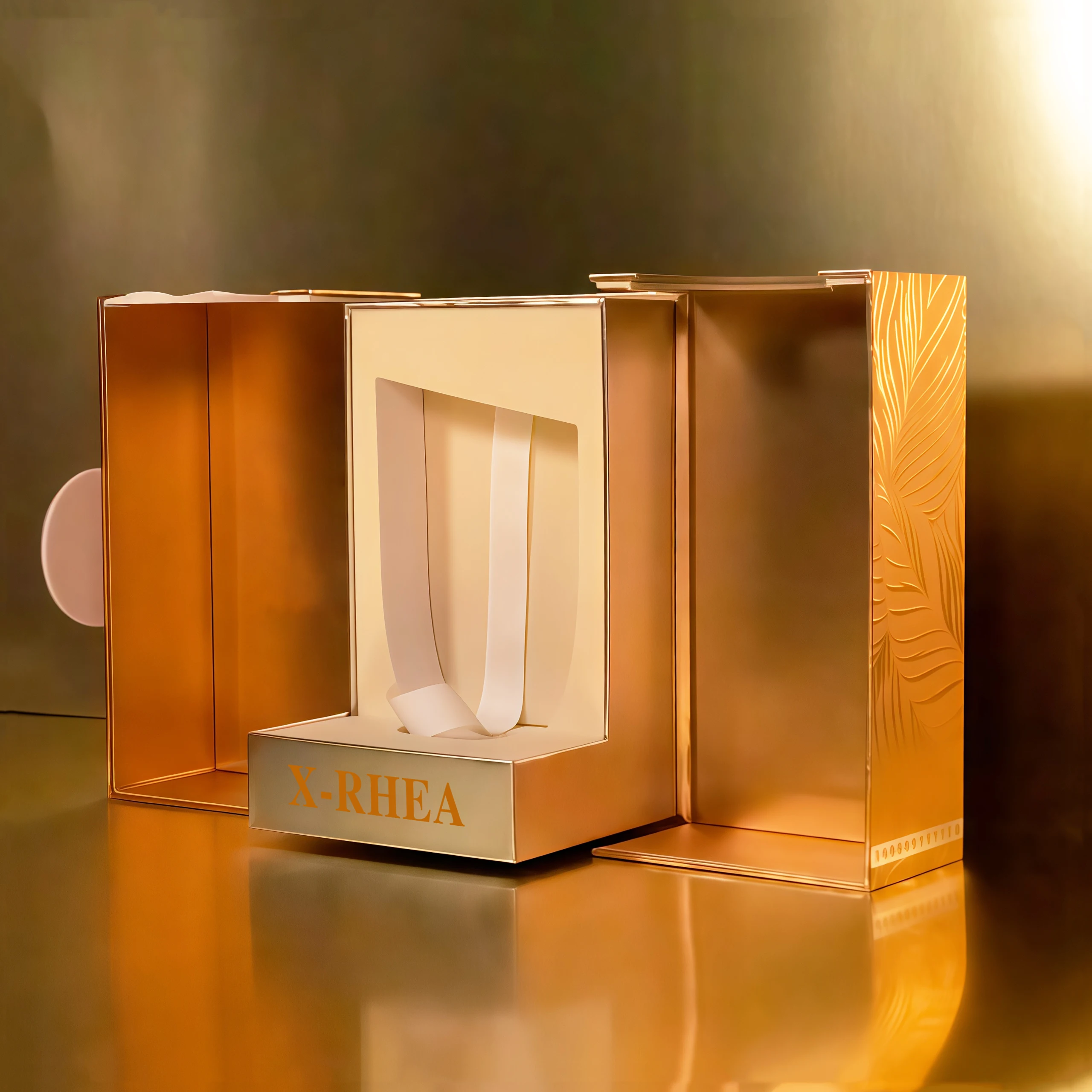 product high touch cosmetic gift box packaging wholesale price customized embossing double door uv coating matt lamination for logo-5