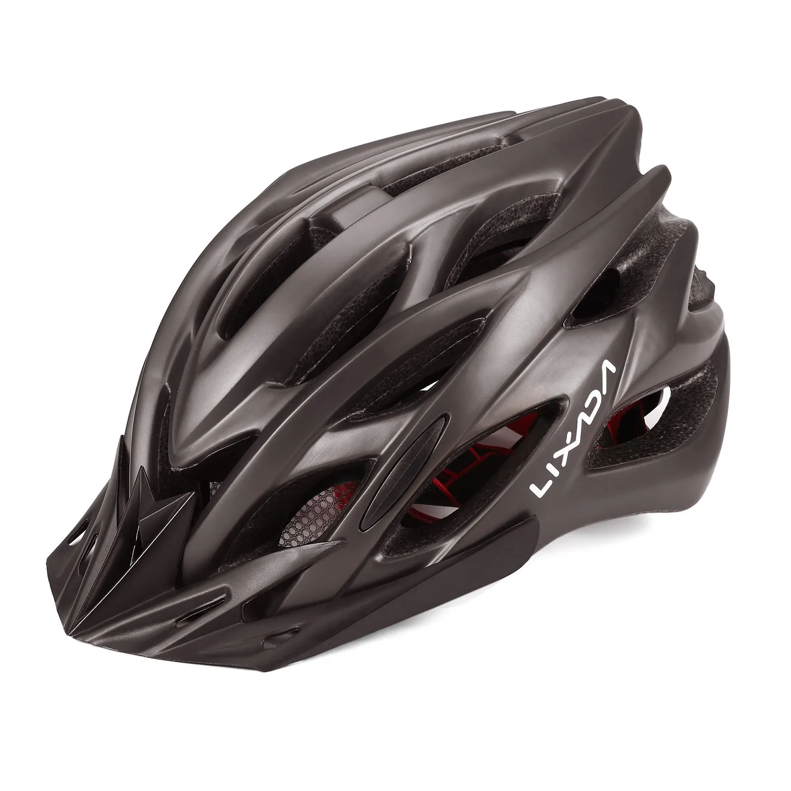 Breathable Cycling Helmet with Rear Light Sun Visor Women Men Bike Safety Hat 