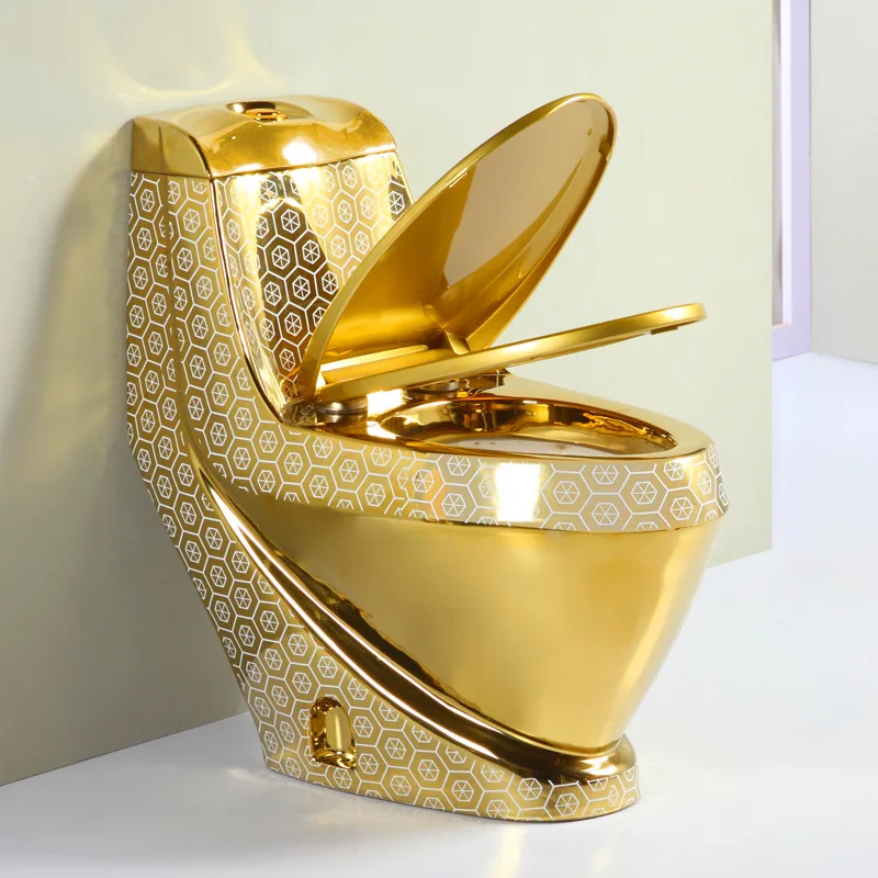 High Quality Gold Color Toilet Wc Golden Color Plated Sanitary Wares