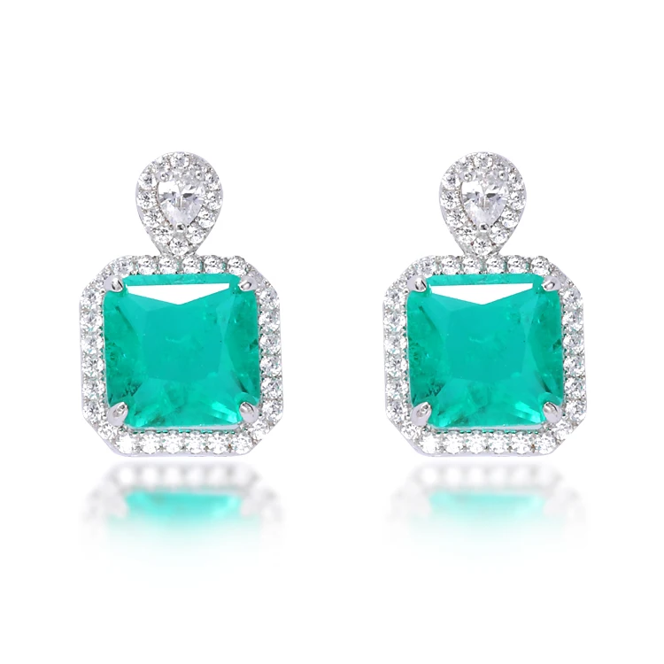 925 sterling silver zircon classic earrings jewelry for wholesales