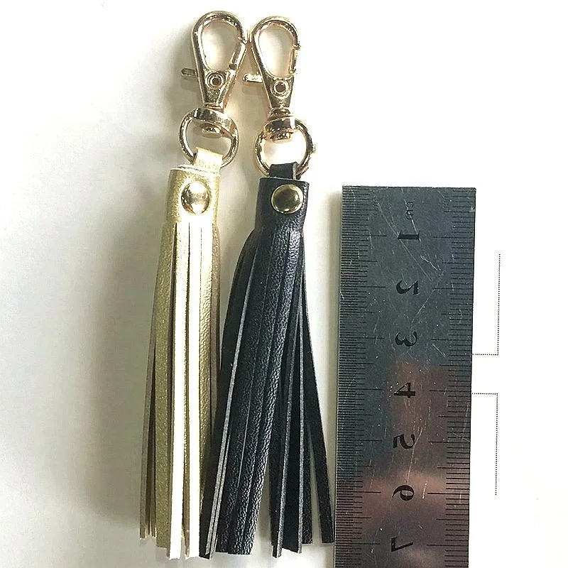 keychain leather tassel/Metal cup leather tassel /colorful tassel for bag