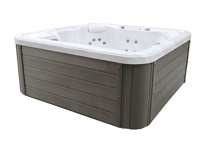 Freestanding Whirlpool Spa Hot Tub with 34 Jets and 6 Person Capacity for Hydrotherapy Massage