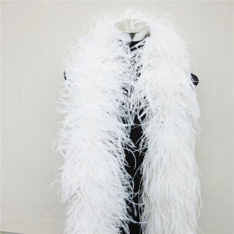 1 Piece - Ivory Ostrich Feather Boa 3 Ply