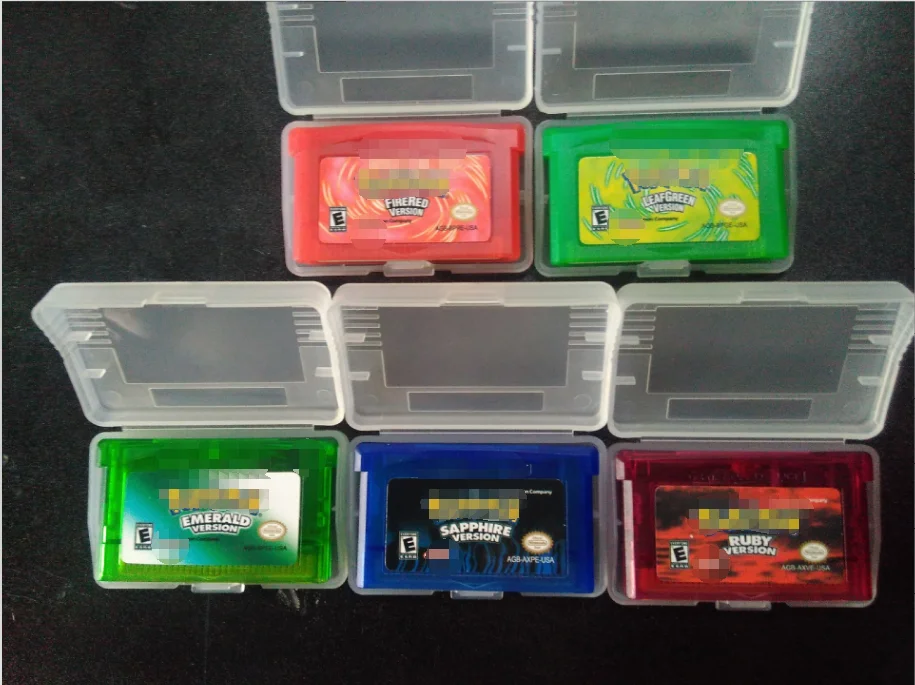 2022 дешевая 5 видов цветов покемо игровой Картридж для GBA SP карты для мальчиков игры Бесплатная доставка
