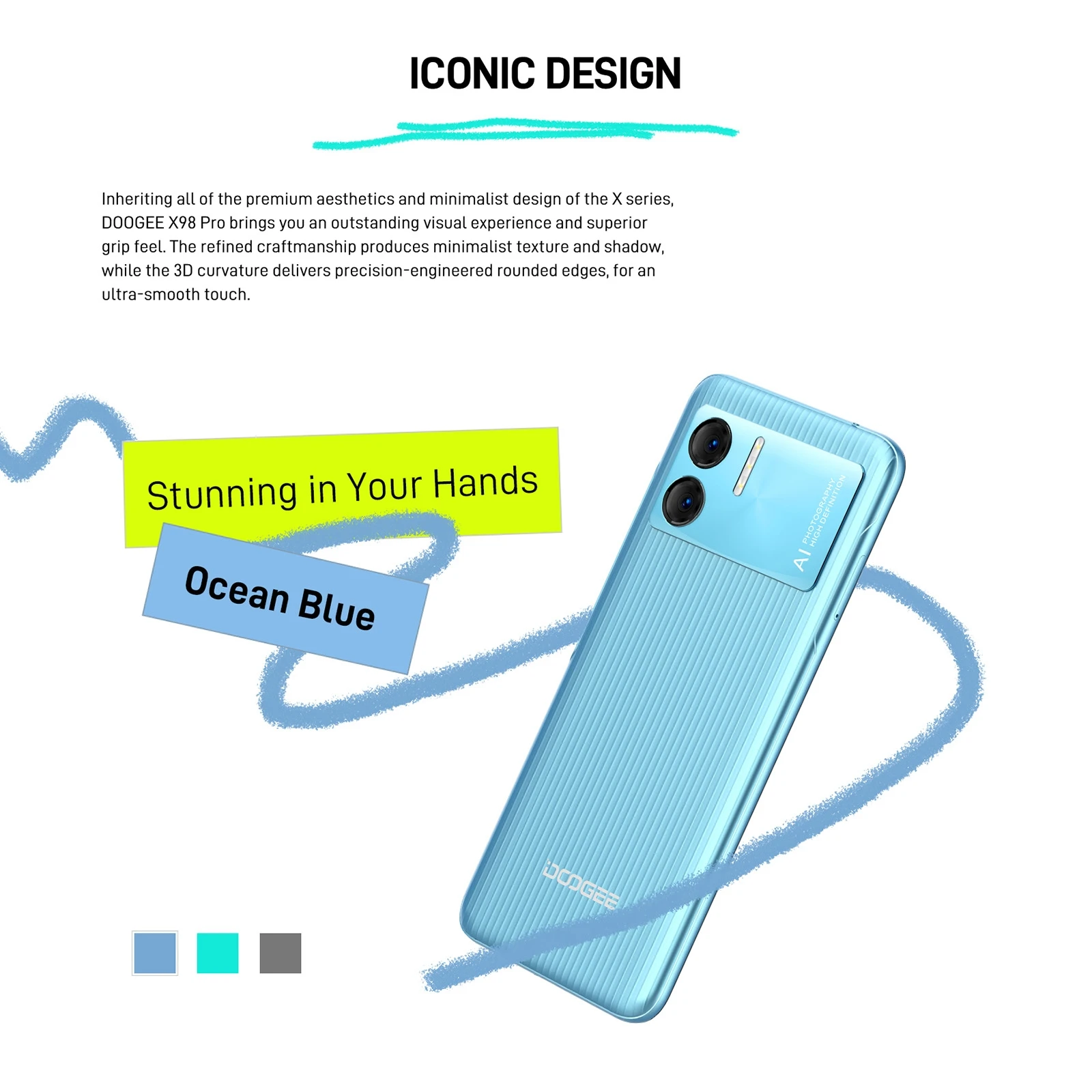Wholesale DOOGEE X98 Pro 4GB+64GB Android 12 Mobile Phone - 6.52