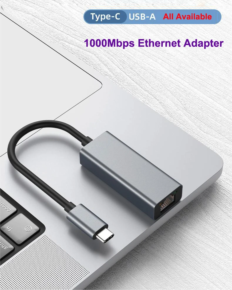 Custom Types C Custom Type C USB 2.0 100Mb USB 3.0 to 1000Mbps Gigabit RJ45 Network ...