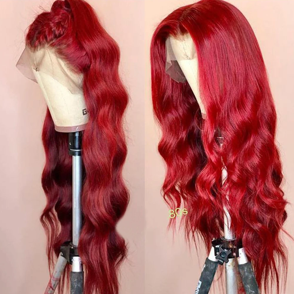 lace front wig red
