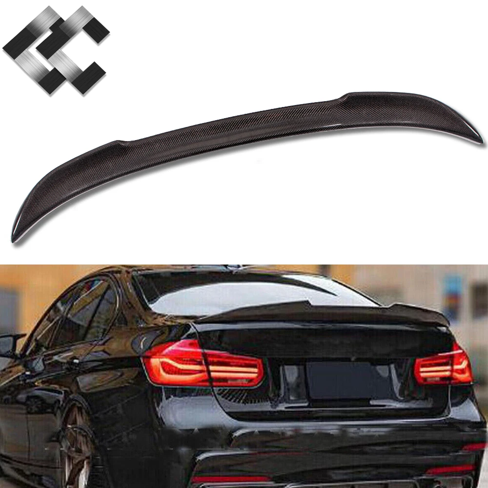 Car Spoiler Tail Real Carbon Fiber Rear Trunk Spoiler Wings For Bmw 3 ...