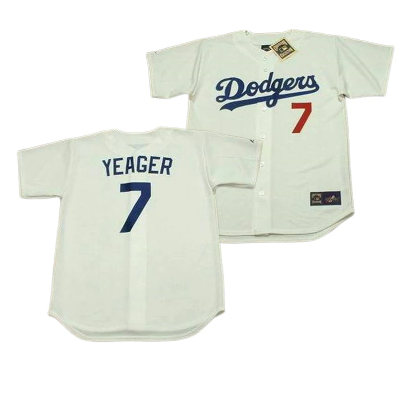 Wholesale Men's Los Angeles 7 Steve Yeager 8 Gary Carte 10 Hideo Nomo 12  Dusty Baker Throwback Baseball Jersey Stitched S-5xl From m.