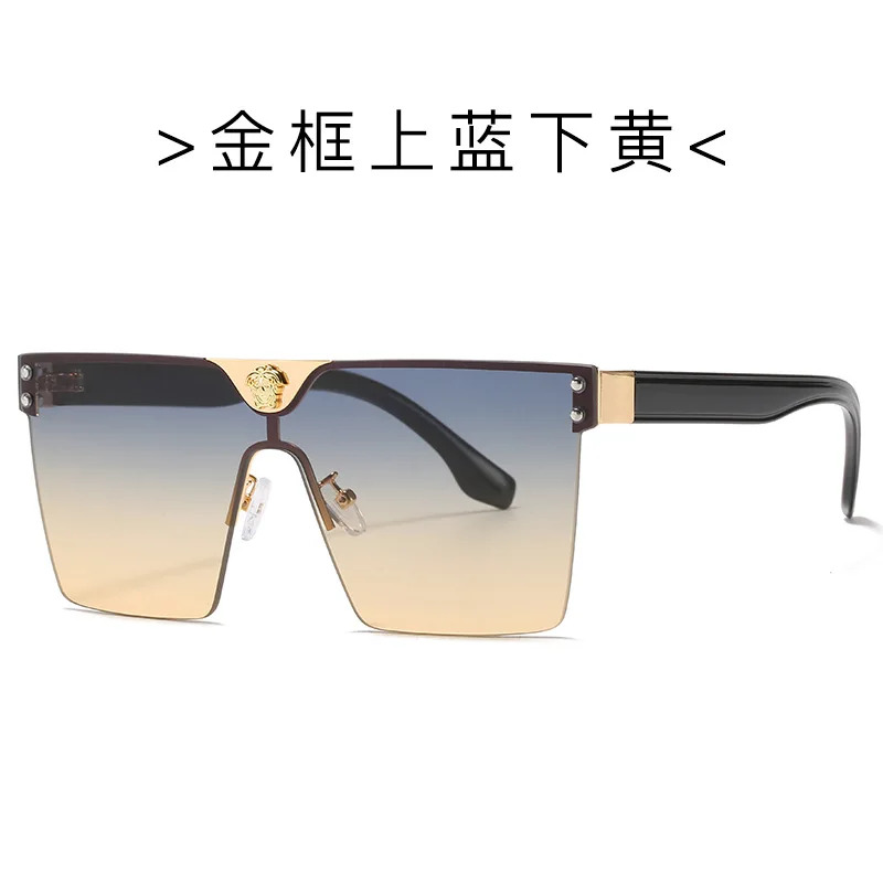 VASHAP 10138 2021 New Unique Oversized Sunglasses One Piece Plastic Metal Designer Shades clear Women Men Retro Sun Glasses UV40