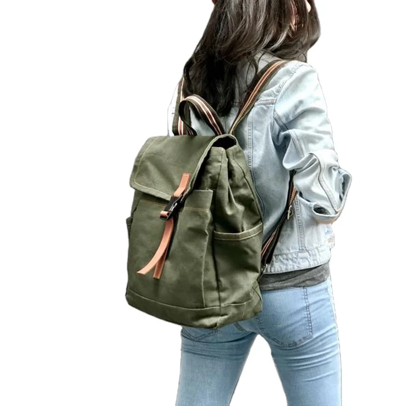 luxury canvas backpack