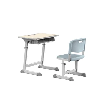 Africa Hot-sale Adjustable single desk and chair simple design suitable for school students