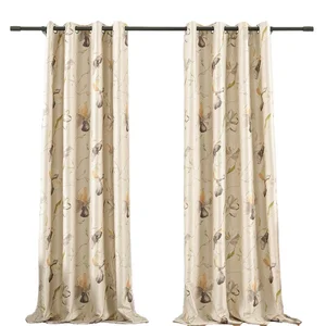 Nice Floral Printing Style Wholesale Cheap Decorative Home Customized Thermal Insulated Polyester Blackout Window Curtains
