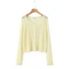 apricot yellow knitted cardigan