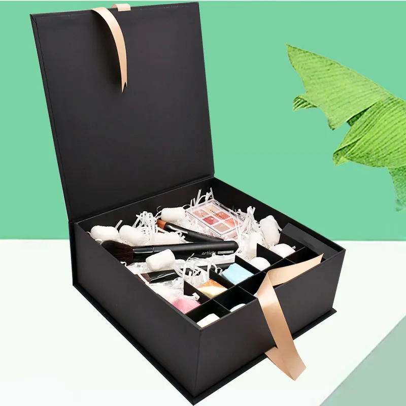 Wedding Paper Cardboard Box Packaging Custom Magnetic Gift Box with Ribbon
