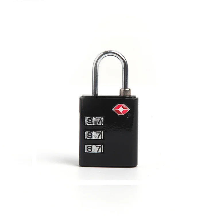 Durable 3 Digit Combination Password Coded Zinc Alloy Padlock TSA Travel Lock