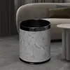 14L High-Grade Grey Marble with Black and Gold Ring