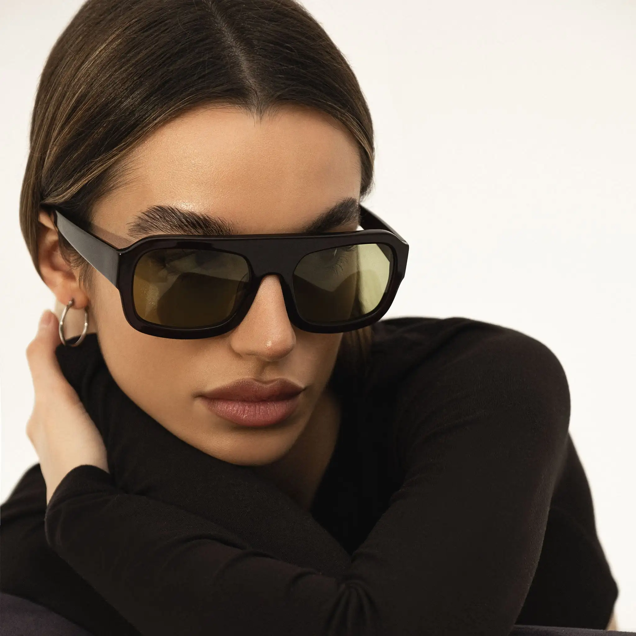 Finewell Custom Logo Vintage Fashion Brand Designer Sun Glasses High Quality Retro Polarized Acetate Sunglasses for Women Men