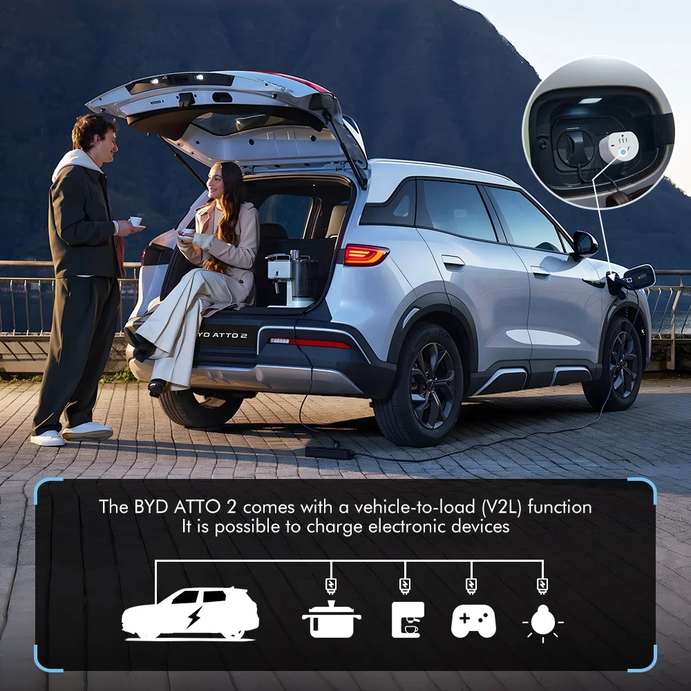 BYD Atto 2 Adventure Mini SUV Roof Rack V2L External Discharge IP67 Battery  Waterproof Off-Road Mode