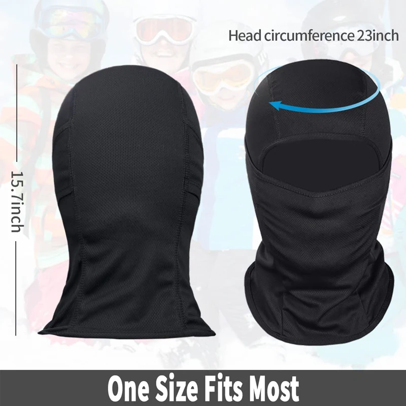 Custom Logo Women Men Balaclava Neck Gaiter Face Mask UV Protector Ski Scarf Mask