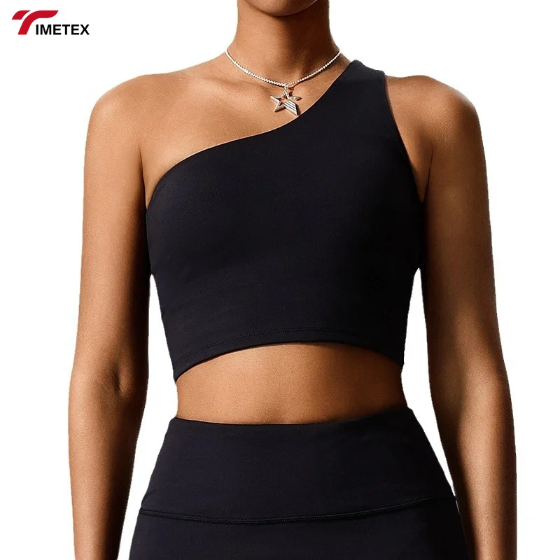 Summer Polyester Fabric Chest Pad Yoga Top Eco-Friendly & Breathable Sports Vest for Running & Fitness for Outdoor Activities