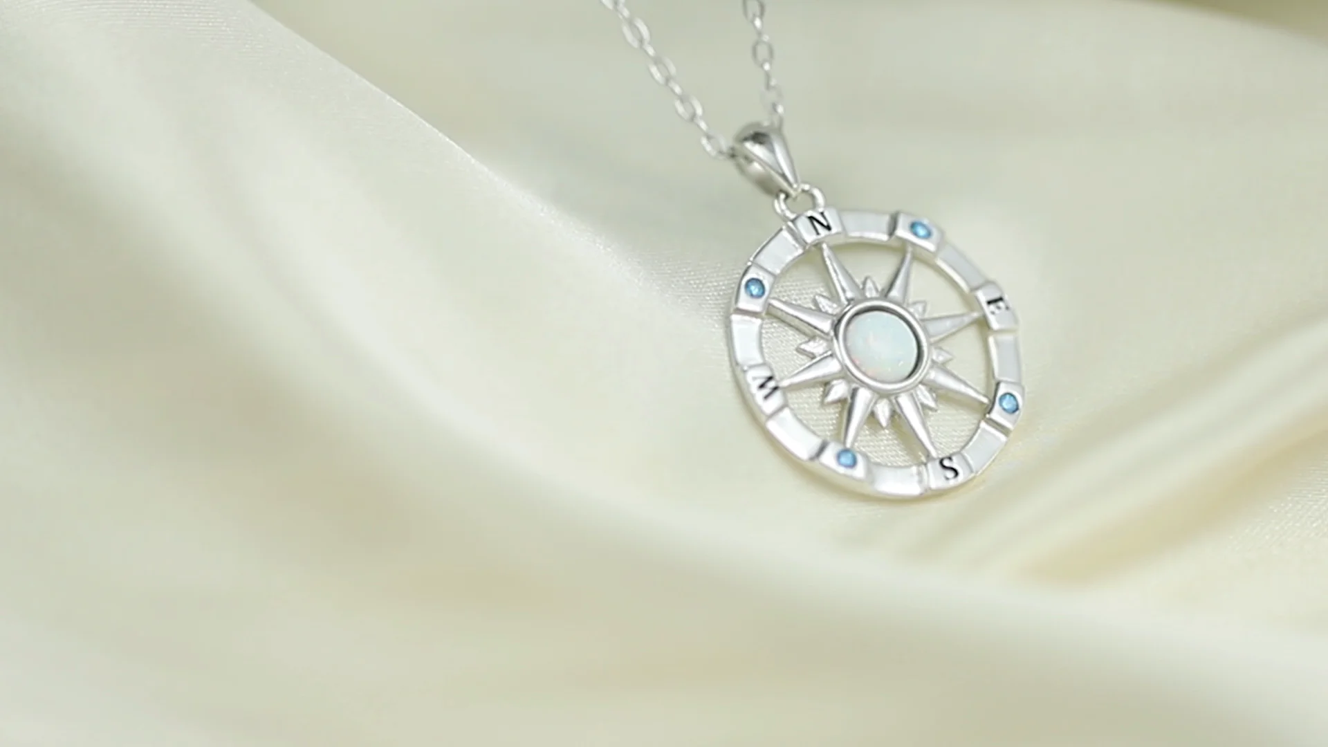 925 Sterling Silver Opal Stone With Sun 